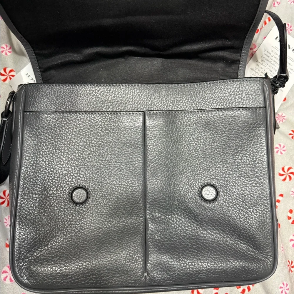 Coach gray Leather Men's Bag